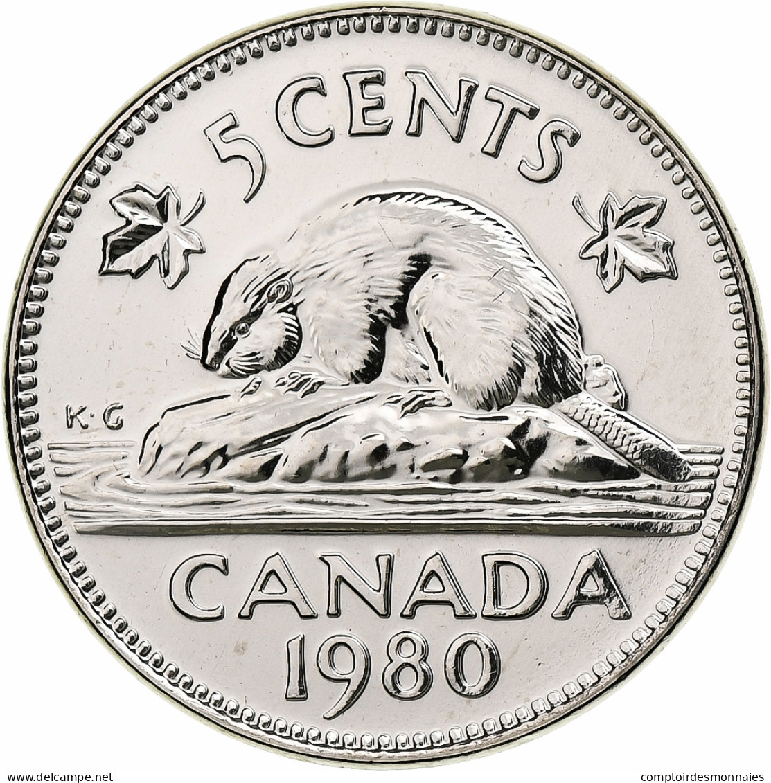 Canada, Elizabeth II, 5 Cents, 1980, Ottawa, BE, Nickel, FDC, KM:60.1 - Canada