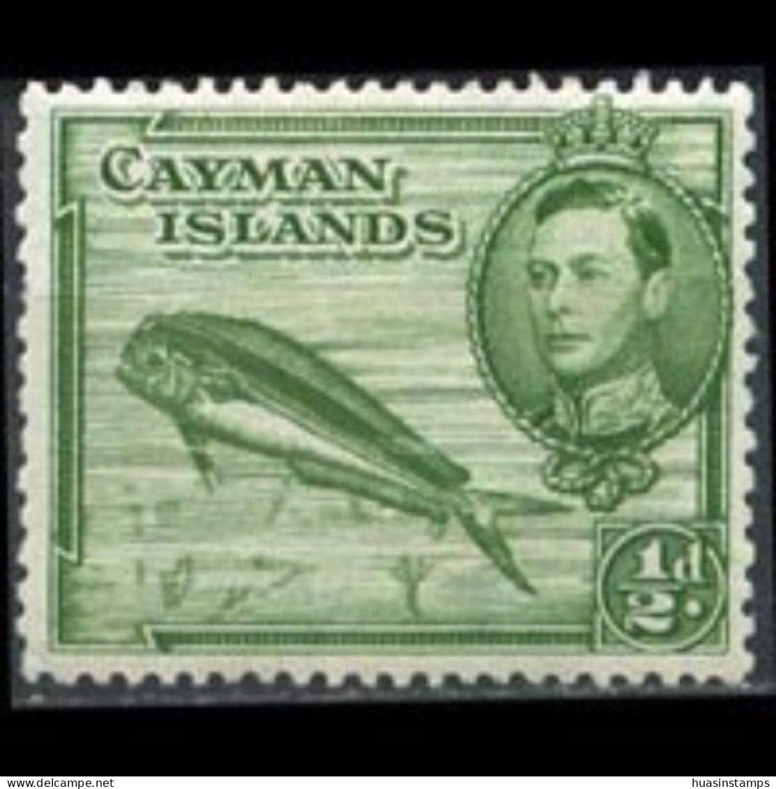 CAYMAN IS. 1943 - Scott# 101a Fish Perf.14 Set Of 1 MNH - Cayman (Isole)