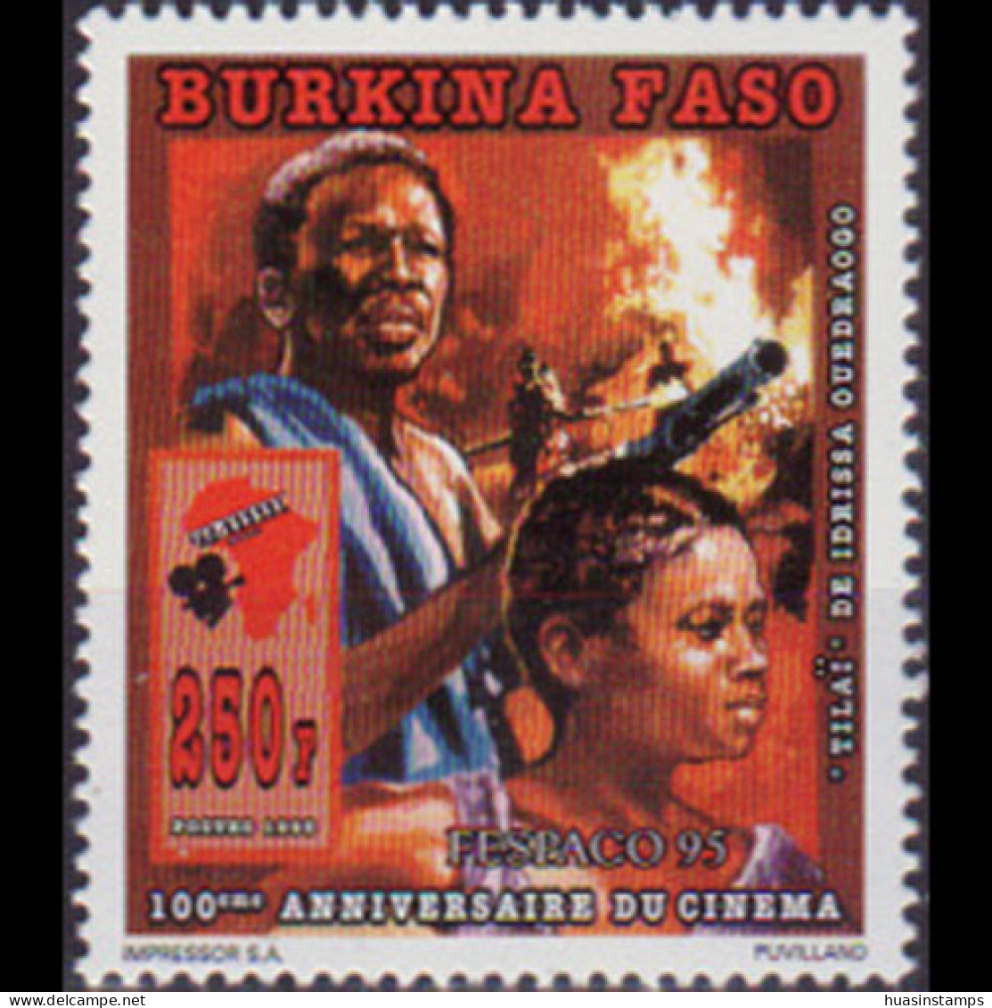 BURKINA FASO 1995 - Scott# 1011 Film Fest. 250f MNH - Burkina Faso (1984-...)