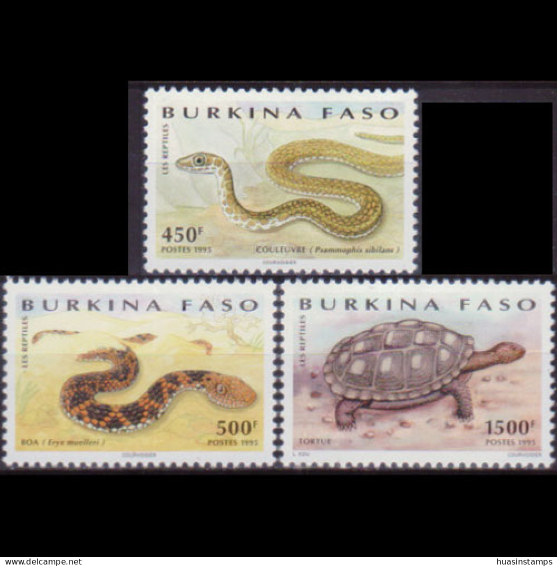 BURKINA FASO 1995 - Scott# 1019-21 Reptiles Set Of 3 MNH - Burkina Faso (1984-...)