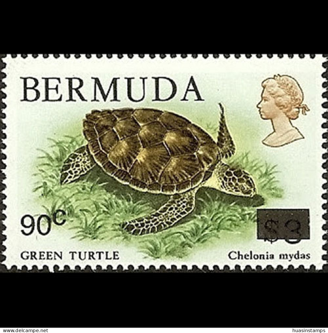 BERMUDA 1986 - Scott# 509 Turtle Surch. Set Of 1 MNH - Bermudas