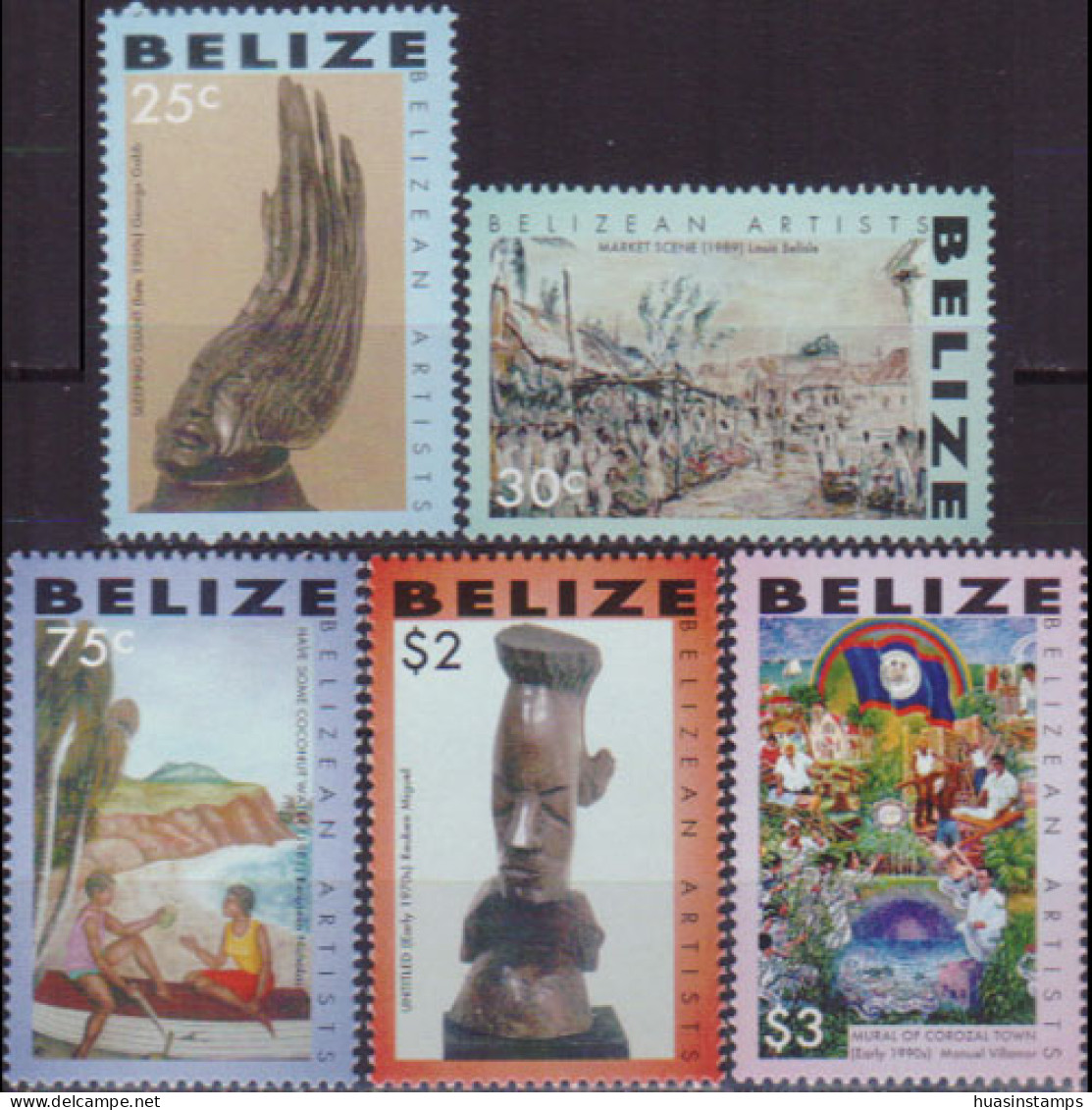 BELIZE 2007 - Scott# 1209/14 Native Art 25c-$3 MNH - Belize (1973-...)