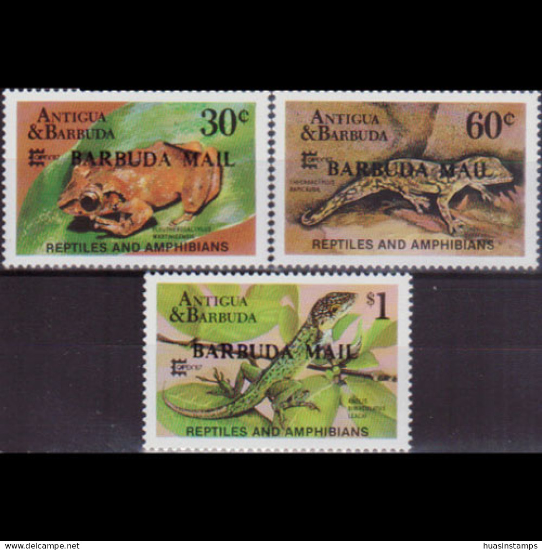 BARBUDA 1987 - Scott# 923-5 Reptiles 30c-$1 MNH - Antigua Et Barbuda (1981-...)