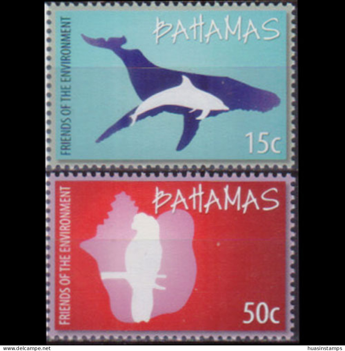 BAHAMAS 2010 - Scott# 1294-5 Wildlife 15-50c MNH - Bahamas (1973-...)