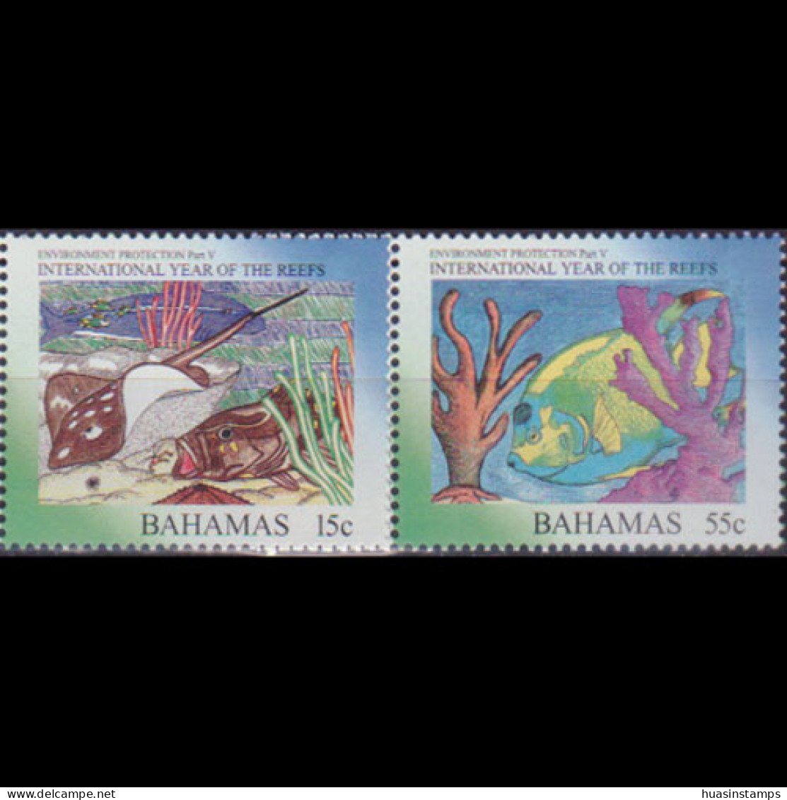 BAHAMAS 1997 - Scott# 893-4 Coral Reefs 15-55c MNH - Bahamas (1973-...)