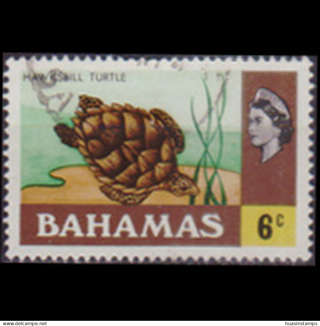 BAHAMAS 1971 - Scott# 318 Hawksbill Turtle 6c Used - Bahamas (1973-...)