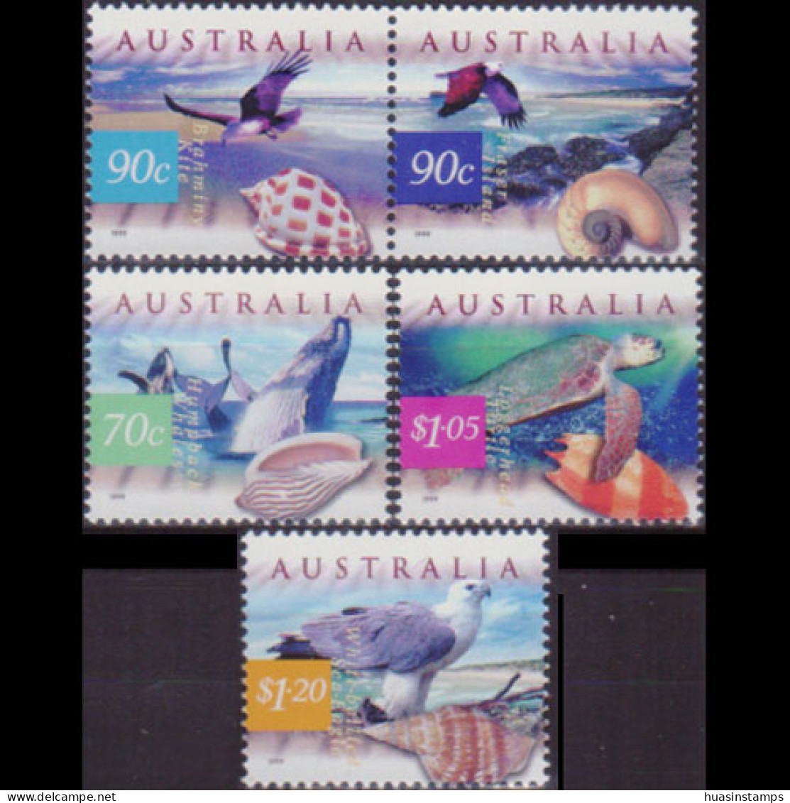 AUSTRALIA 1999 - Scott# 1738-42 Marine Life 70c-$1.2 MNH - Mint Stamps