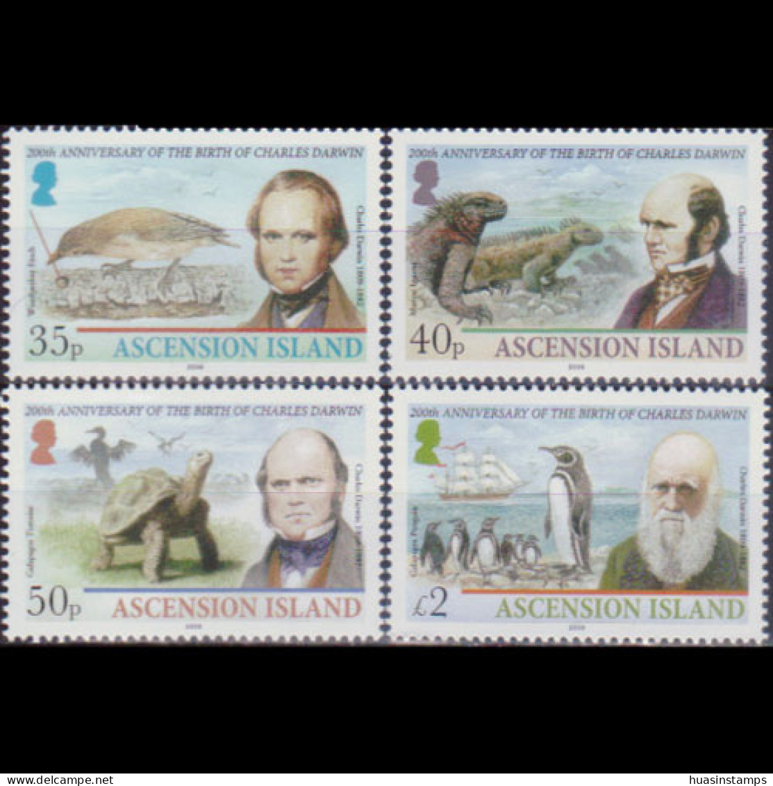 ASCENSION 2009 - Scott# 985-8 Darwin Visit Set Of 4 MNH - Ascensión