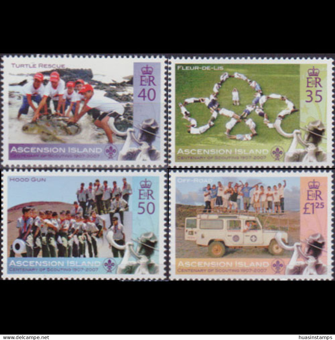 ASCENSION 2007 - Scott# 914-7 Scouting Cent. Set Of 4 MNH - Ascensión