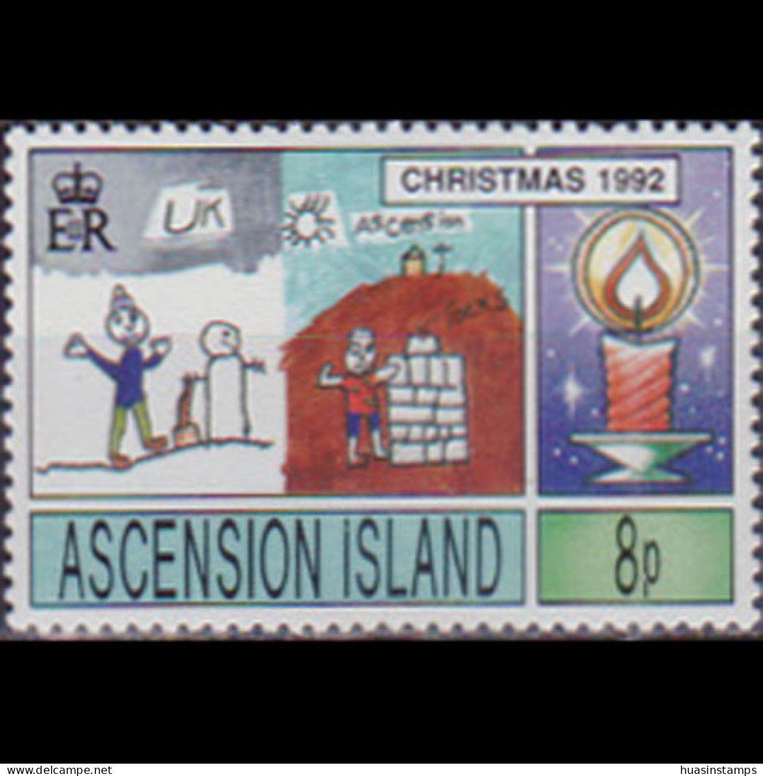 ASCENSION 1992 - Scott# 549 Christmas 8p MNH - Ascensión