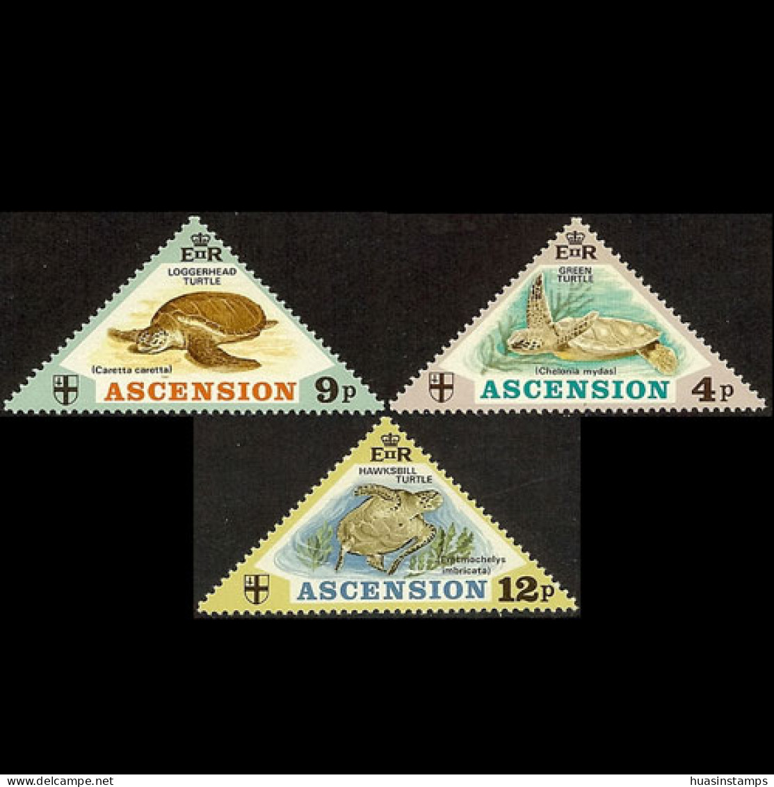 ASCENSION 1973 - #170-2 Turtles Set Of 3 MNH Back Toned - Ascension (Ile De L')