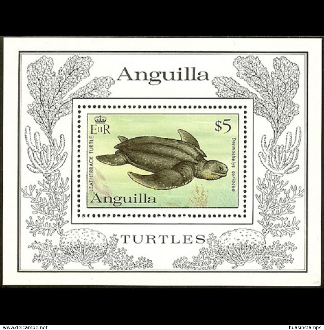 ANGUILLA 1983 - Scott# 541 S/S WWF-Turtles MNH - Anguilla (1968-...)