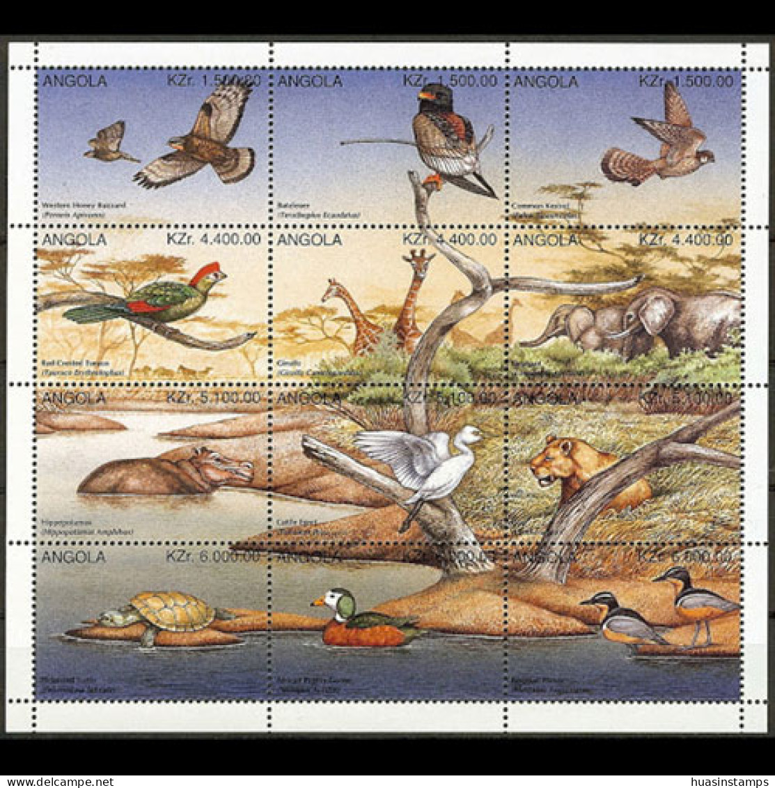 ANGOLA 1996 - Scott# 955 Sheet-Wildlife MNH - Angola
