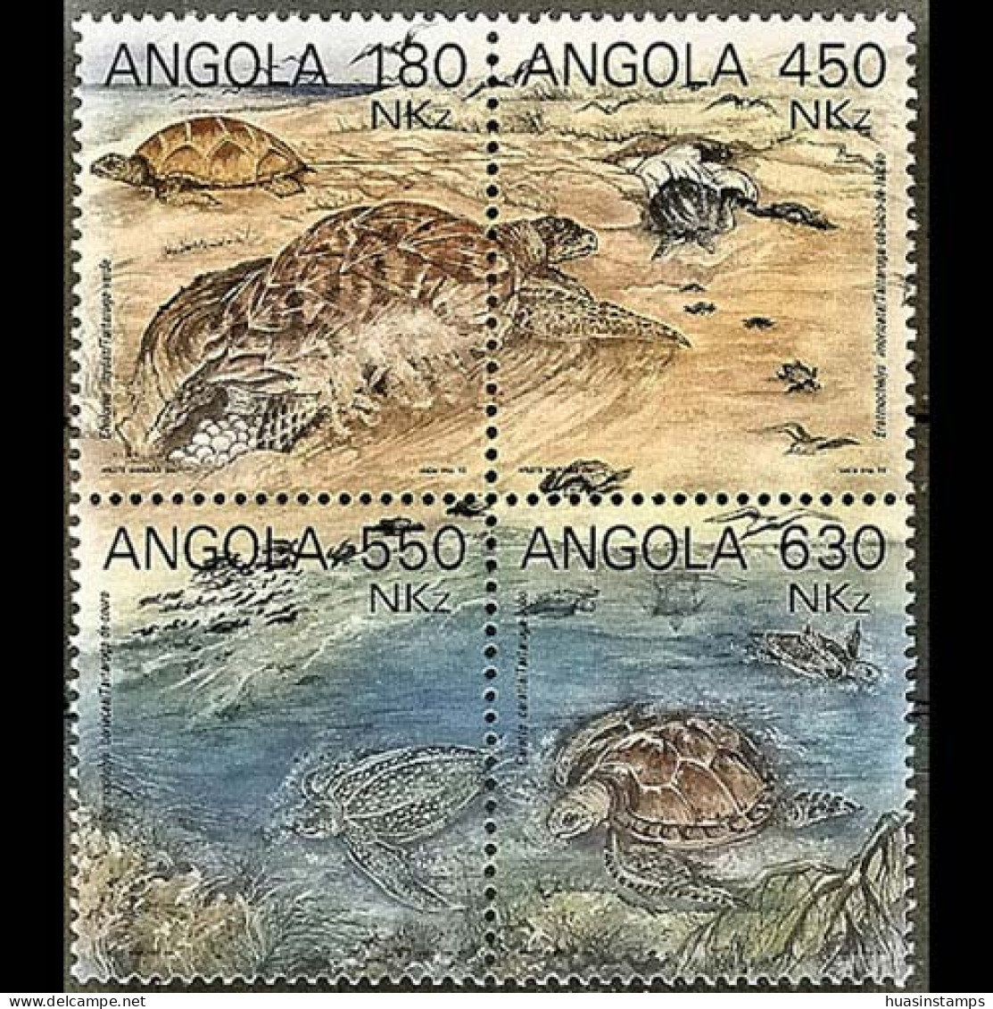 ANGOLA 1993 - Scott# 882 Turtles Set Of 4 MNH - Angola