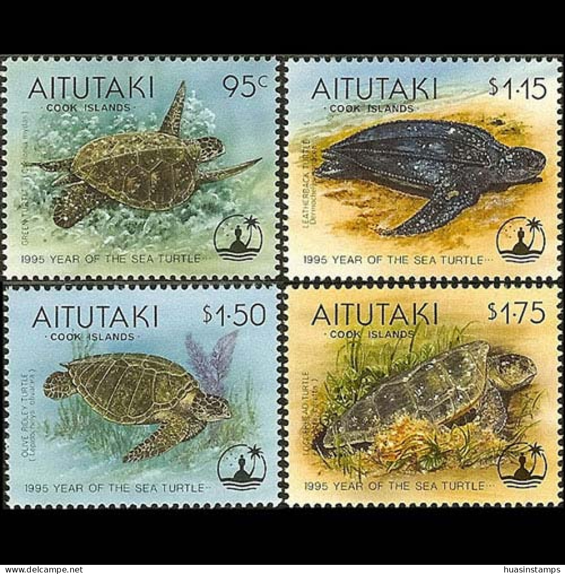 AITUTAKI 1995 - Scott# 513-6 Sea Turtles Year Set Of 4 MNH - Aitutaki