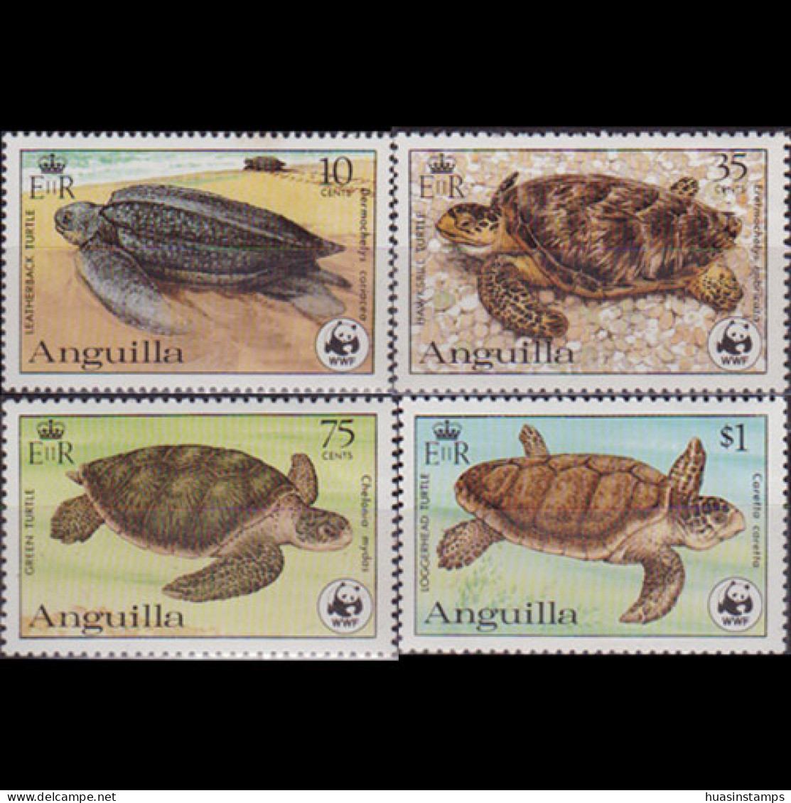 ANGUILLA 1983 - #537a-40a WWF-Turtles P.12 Set Of 4 MNH - Anguilla (1968-...)