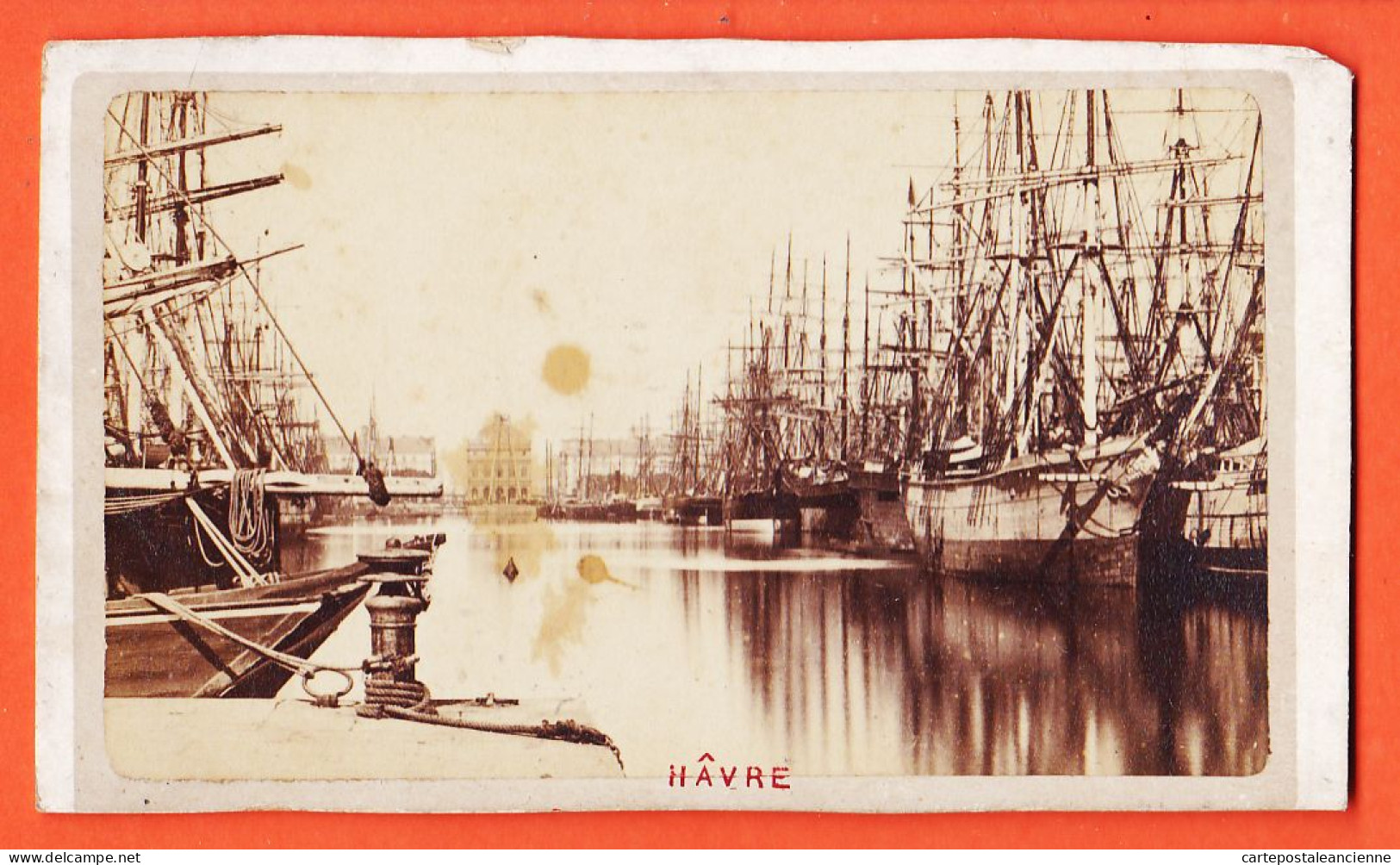 31157 / Photo XIXe LE HAVRE 76-Seine Maritime Voiliers 3 Mats Bassin Du Commerce ● Photographie 1880s - Anciennes (Av. 1900)