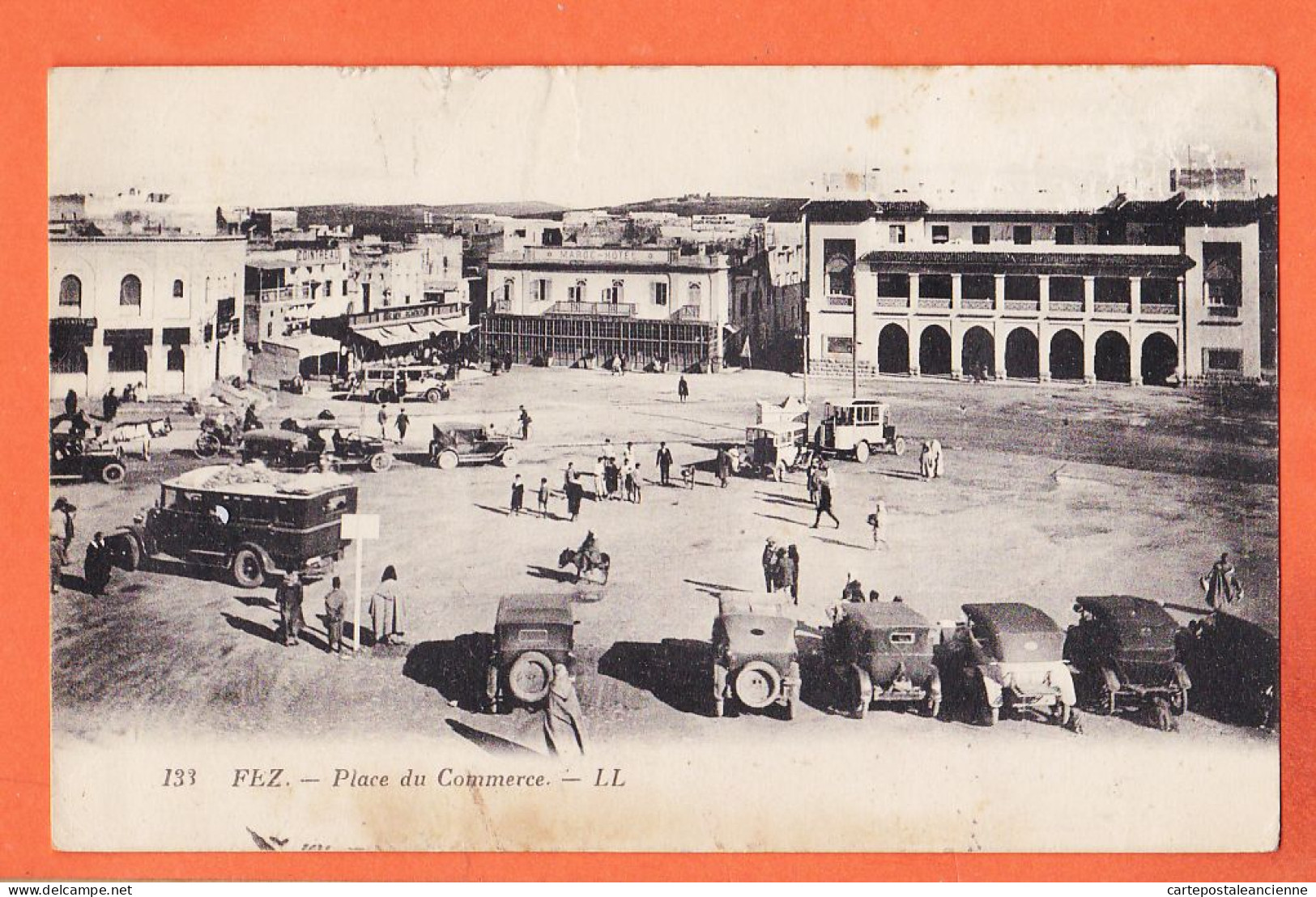 31216 / FEZ Fes Maroc Place Du Commerce 1930 à FLAMANT Toulon  LL 133 LEVY NEURDEIN  - Fez (Fès)