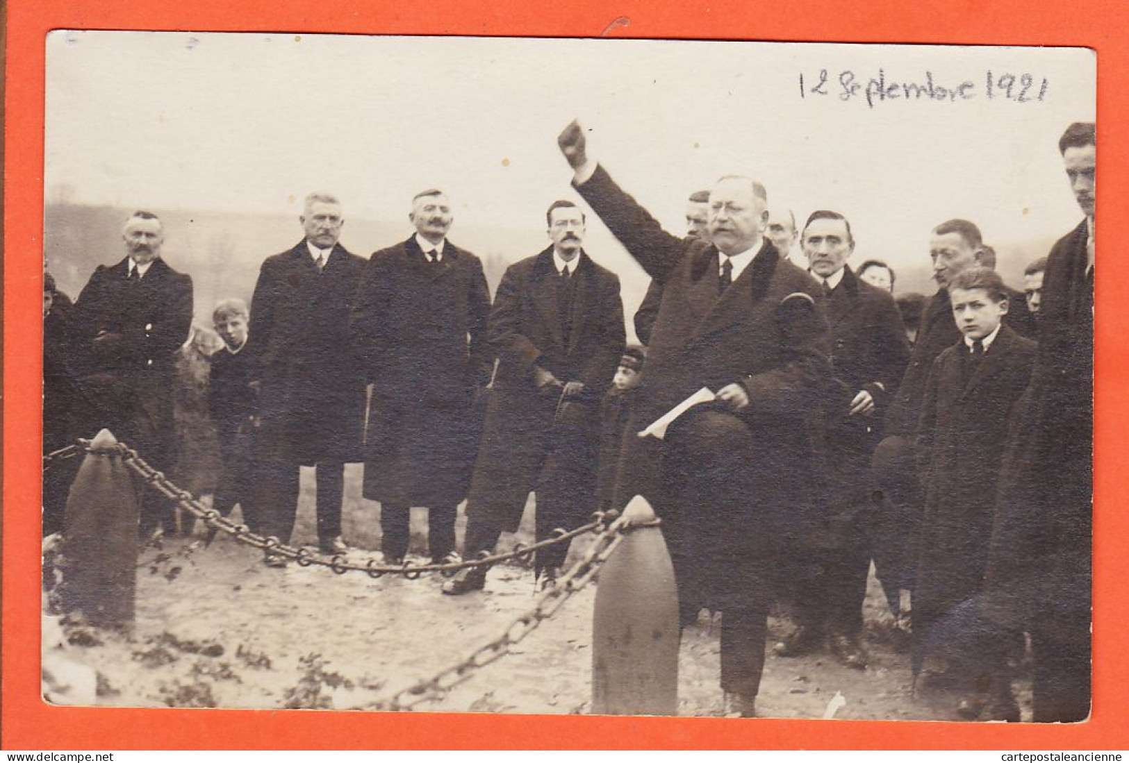 31459 / Carte-Photo Cérémonie 12 Septembre 1921 Hommage Monument Aux Morts Guerre 1914-1918 Discours Officiel CpaWW1 - War 1914-18