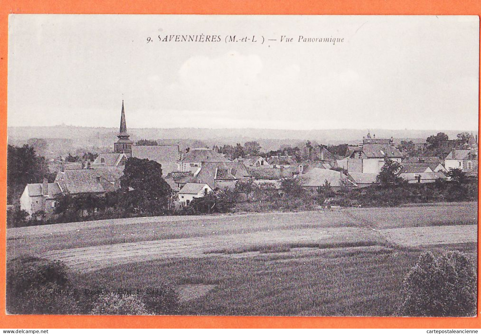 31382 / SAVENNIERES 49-Maine Et Loire Vue Panoramique Du Village 1910s  Photo DESBOIS Edition CADY N°9 - Autres & Non Classés