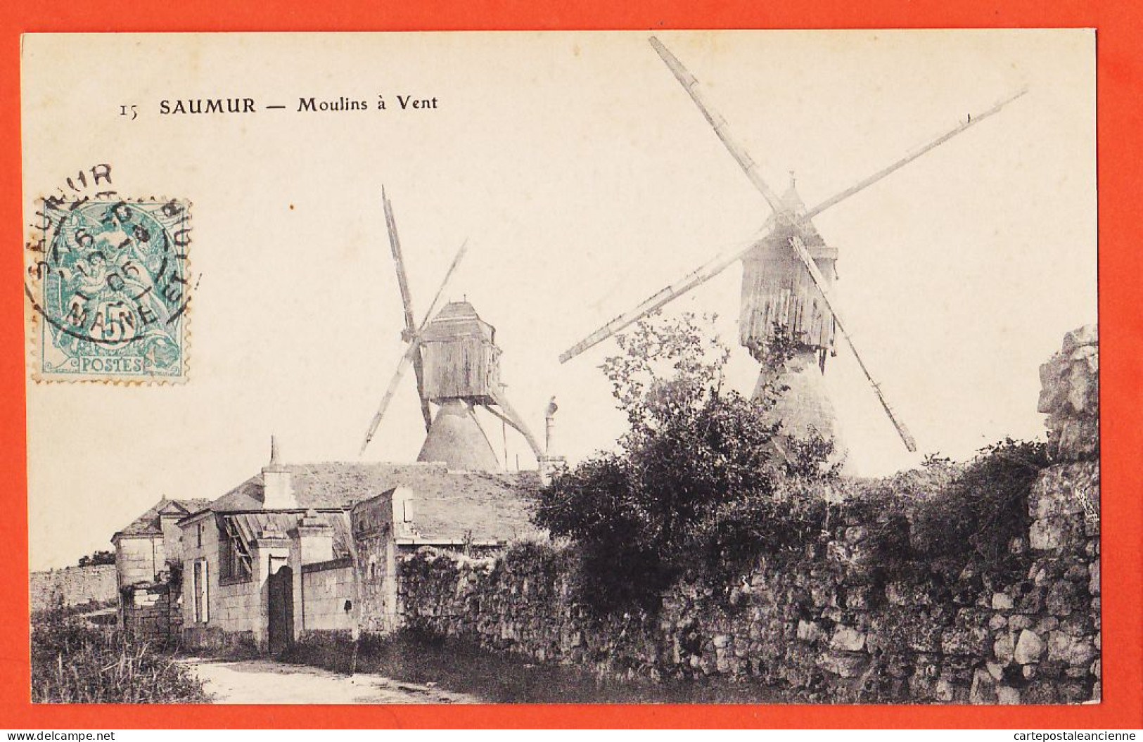 31375 / SAUMUR 49-Maine Et Loire Moulins à Vent 1905 à Mme CHEVREUIL Docteur à Sucé-sur-Erdre - Saumur