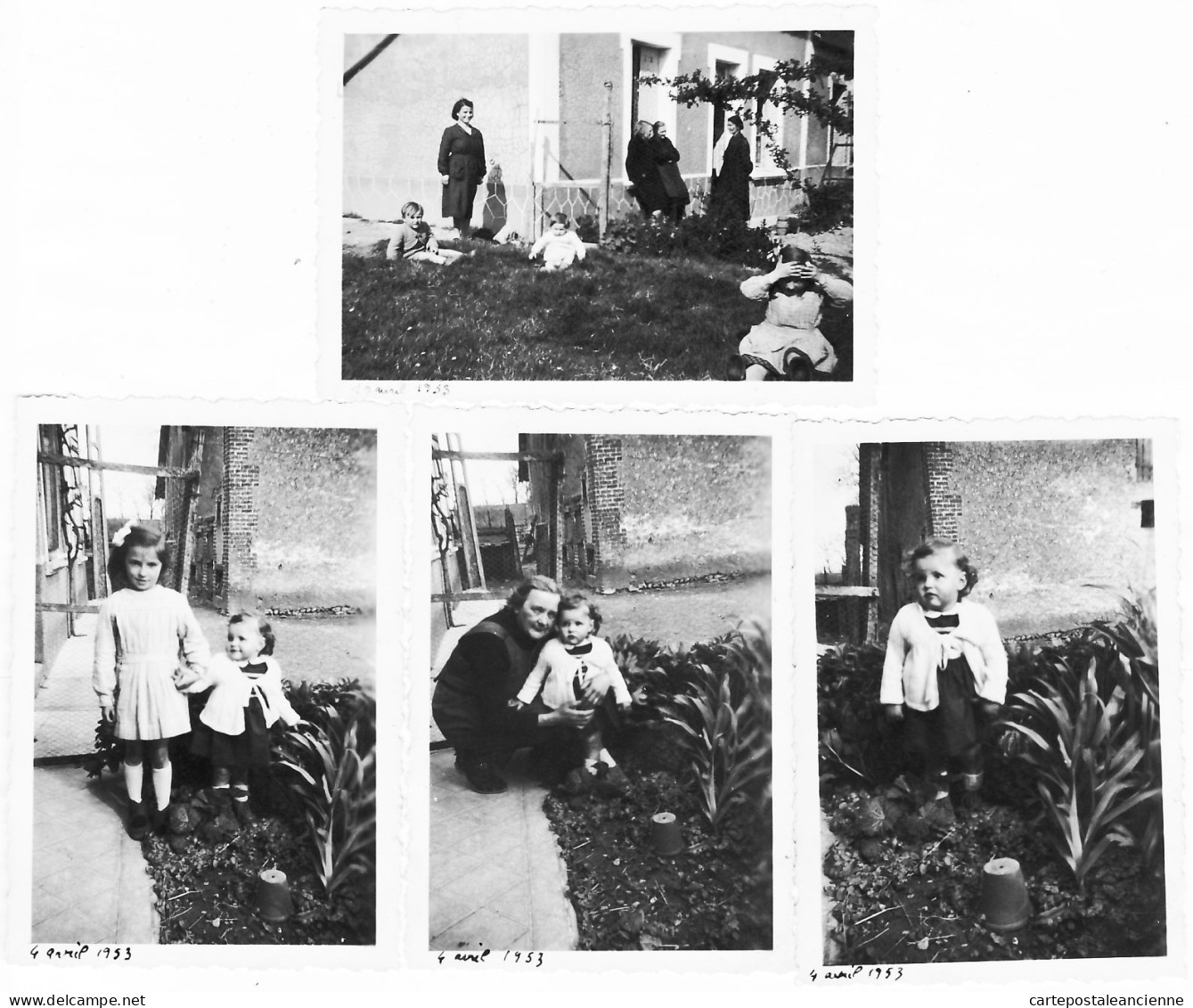 31330 / 4 Photo 19 Avril 1953 Famille Enfants Mères Ferme Famille Marcel TOUCHARD De LA-CHARTRE-sur-LOIR Ou BEAUMONT - Places