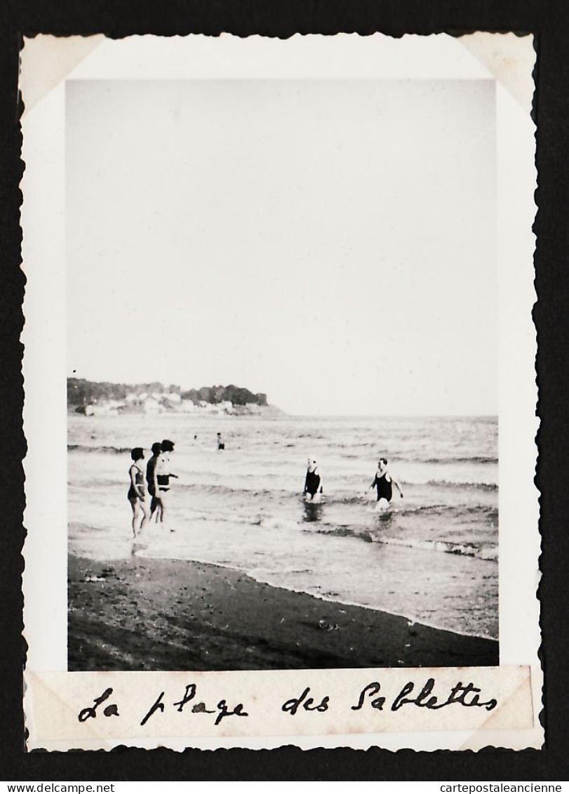 31320 / 5 Photographies TOULON Scène Plage SABLETTES Jeune Femme Bois FAROU Souvenir Voyage MEDITERRANEE 1925s VAR - Lieux