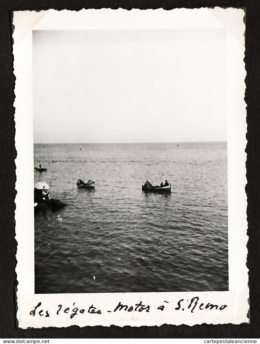 31321 / 6 Photo SAN-REMO Régates Motor Plage MONTE-CARLO Casino Esplanade Casino Souvenir Croisière MEDITERRANEE 1925s  - Plaatsen