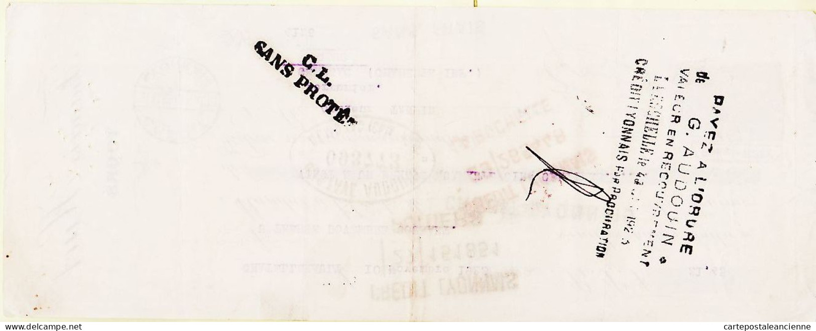 31263 / François HUET Tours Lettre De Change 10.11.1923 à TANTIN Serrurier Genozac Timbre Fiscal 5 Frcs - Bills Of Exchange