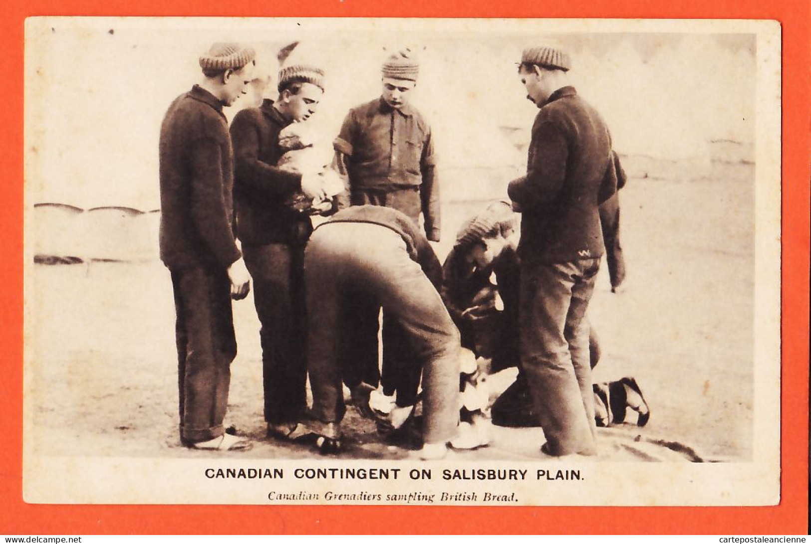 31471 / Peu Commun War 1914-18 CANADIAN Contingent SALISBURY Plain GRENADIERS Sampling British Bread Raphael TUCK 4320 - Oorlog 1914-18