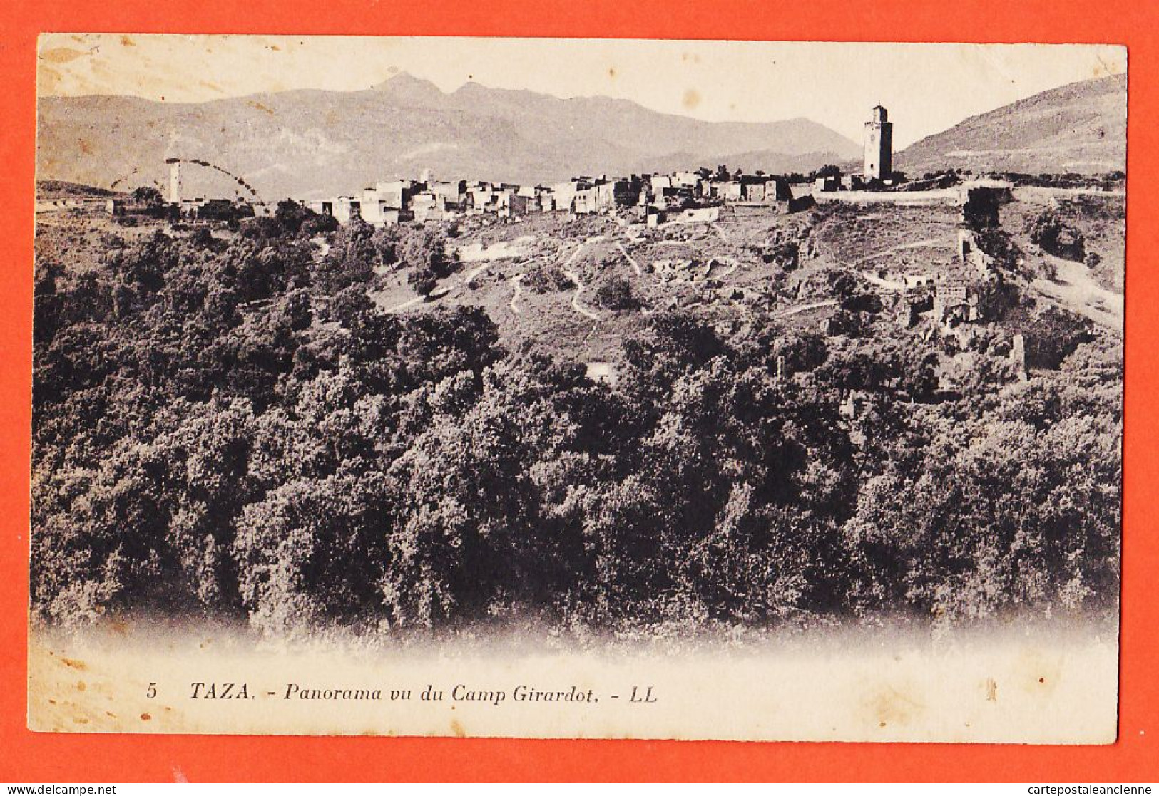 31251 / TAZA Maroc Panorama Vu Du Camp GIRARDOT 1924 à Paulette BOUF Crion Luneville LEVY 5 - Otros & Sin Clasificación