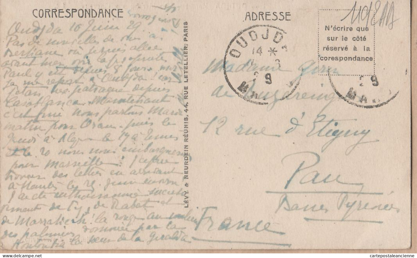 31242 / OUDJDA Maroc Place Le MARCHE Aux CHEVAUX Horses Market 16.06.1929 -LEVY NEURDEIN 26 - Other & Unclassified
