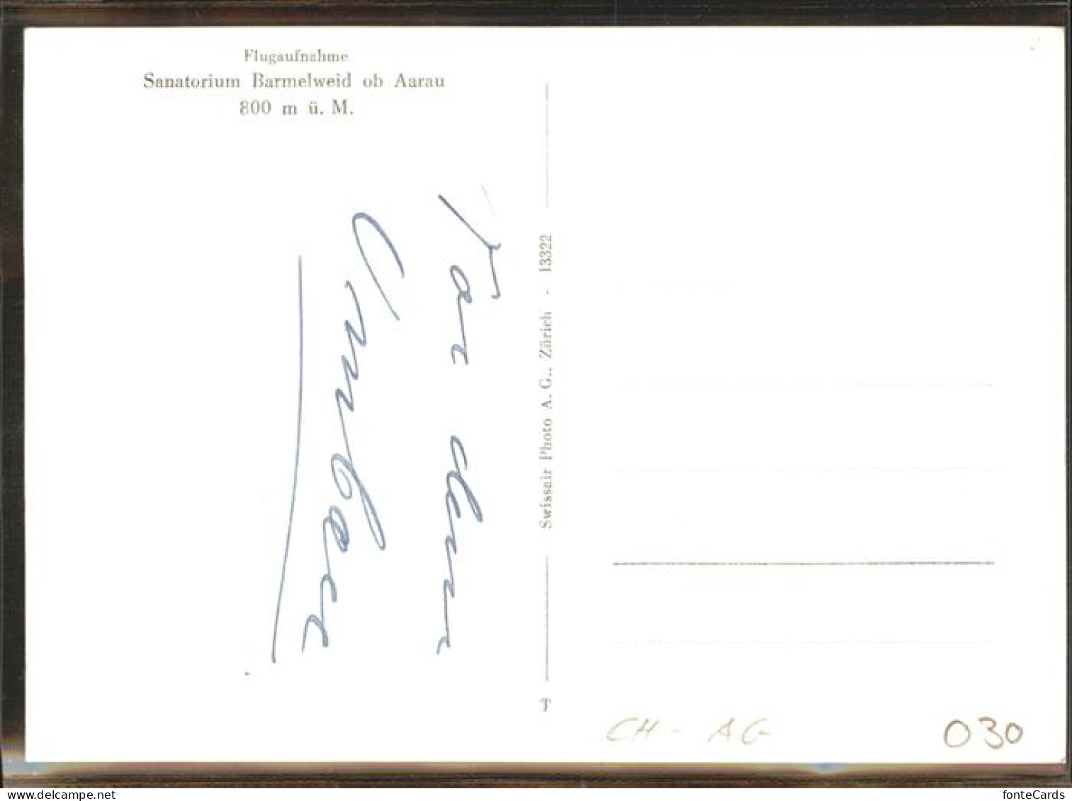 11310043 Barmelweid Sanatorium Barmelweid   Fliegeraufnahme Barmelweid - Sonstige & Ohne Zuordnung