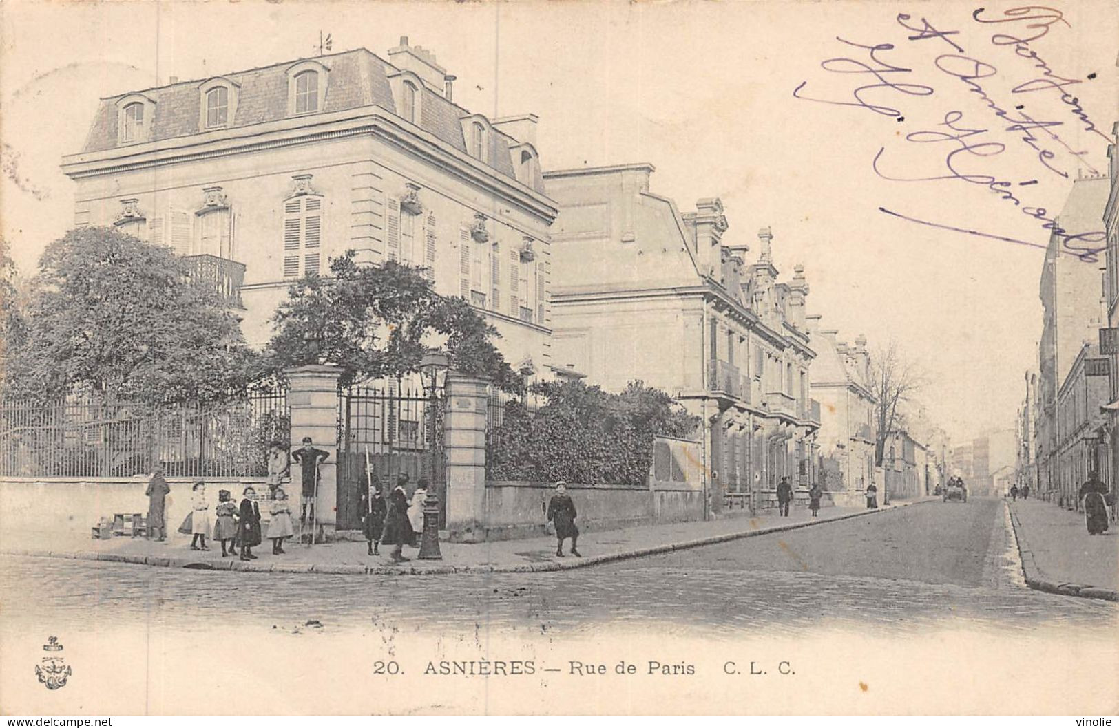 P-24-Mi-Is-1786 : ASNIERES. RUE DE PARIS - Asnieres Sur Seine