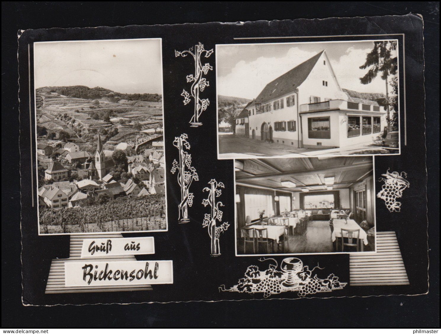 AK Gruß Aus Bickensohl Winzerhaus Rebstock Mit 3 Bildern, BADENWEILER 17.5.1965 - Other & Unclassified