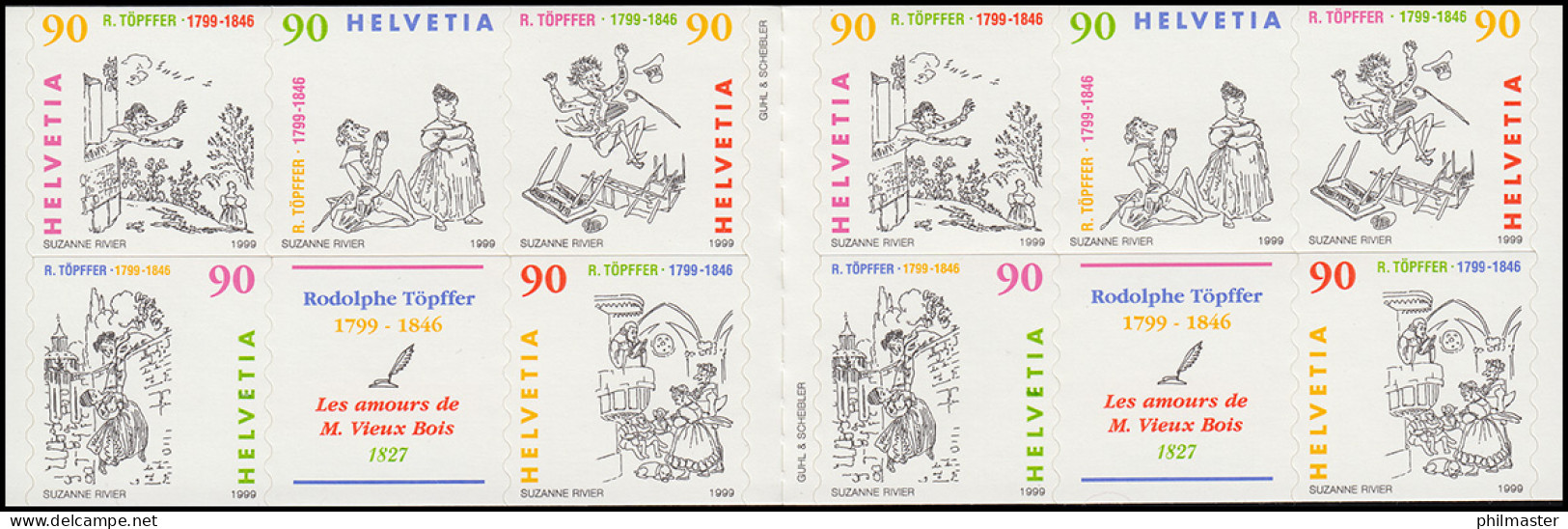 Schweiz Markenheftchen 0-113, Geburtstag Von R. Töpffer 1999, ** - Carnets