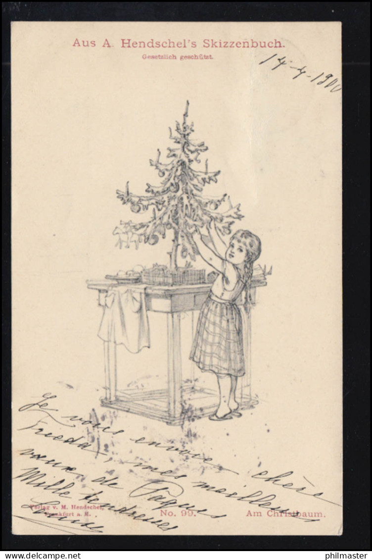 Künstler-AK Aus A. Hendschel's Skizzenbuch: Der Weihnachtsbaum, DRESDEN 14.4.00 - Zonder Classificatie