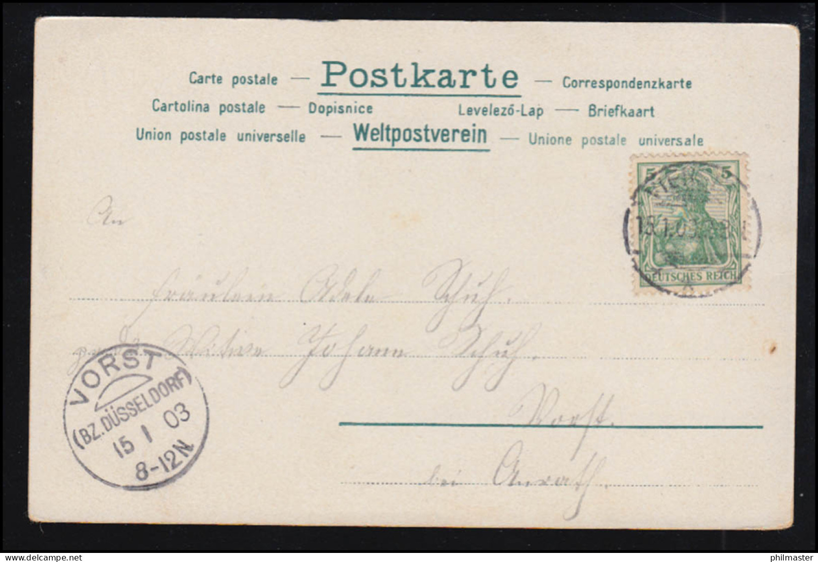 Künstler-AK Dorfidylle Mit Kühen Und Flußlandschaft, VIERSEN 15.1903 Nach VORST  - Ohne Zuordnung