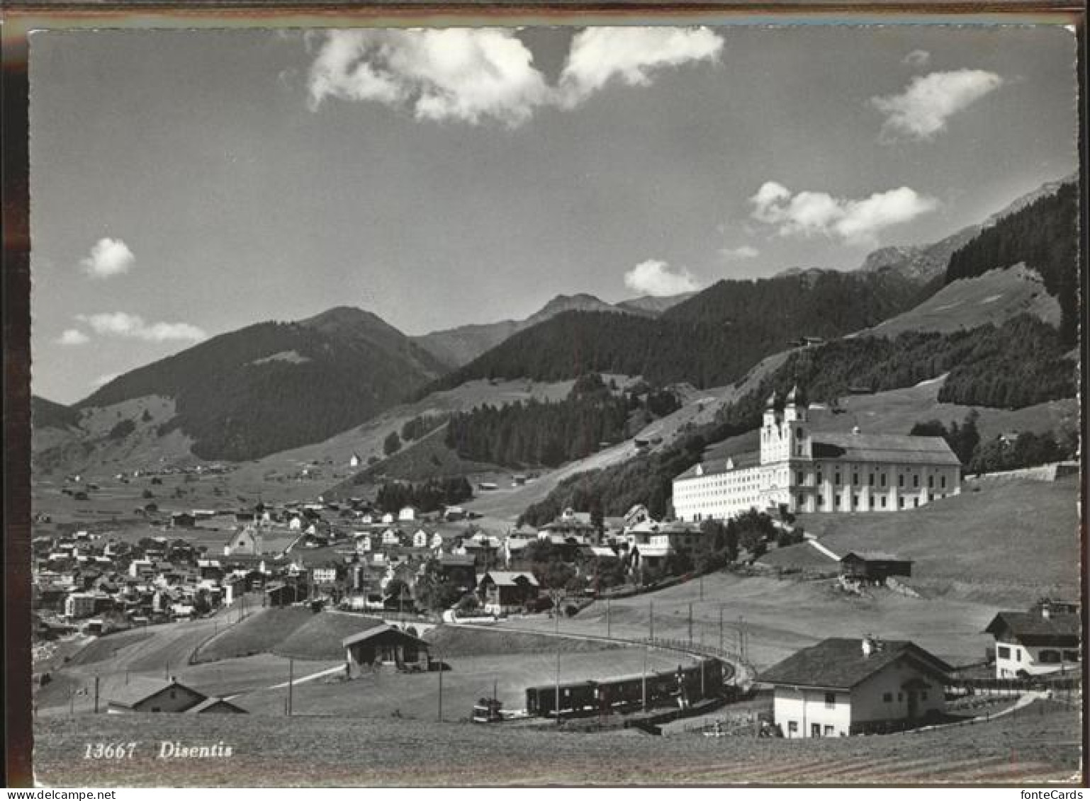 11309947 Disentis GR Blick Auf Kloster Und Ort Disentis - Autres & Non Classés