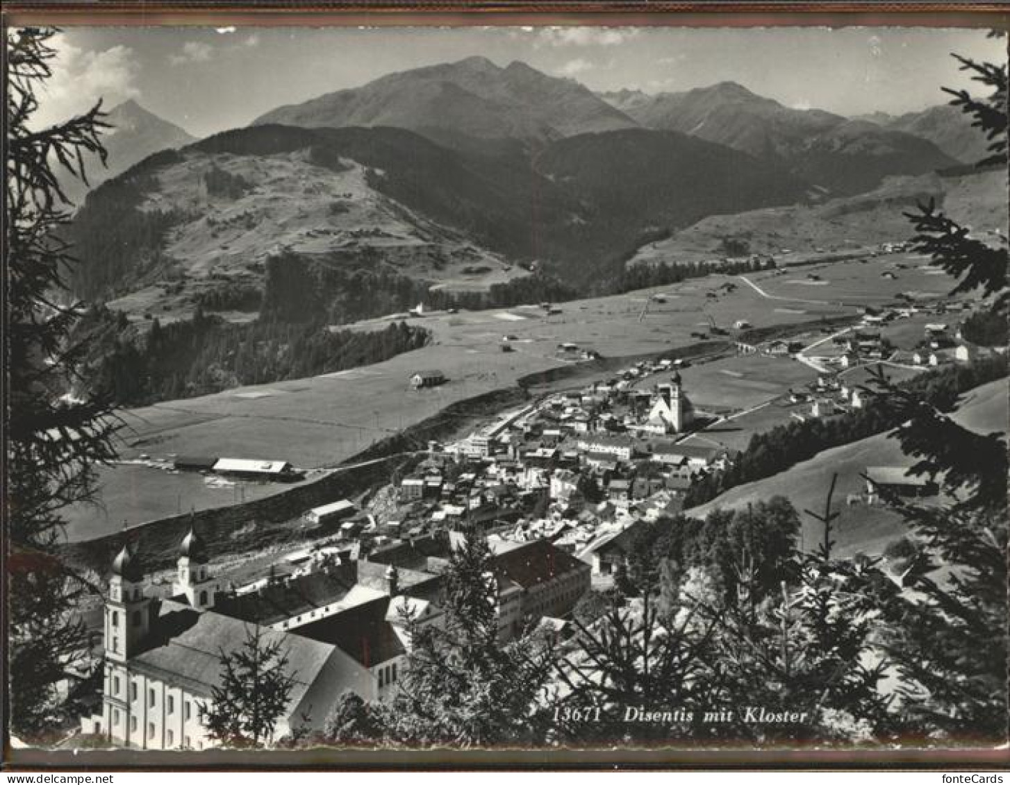 11309946 Disentis GR Blick Auf Kloster Und Ort Disentis - Other & Unclassified