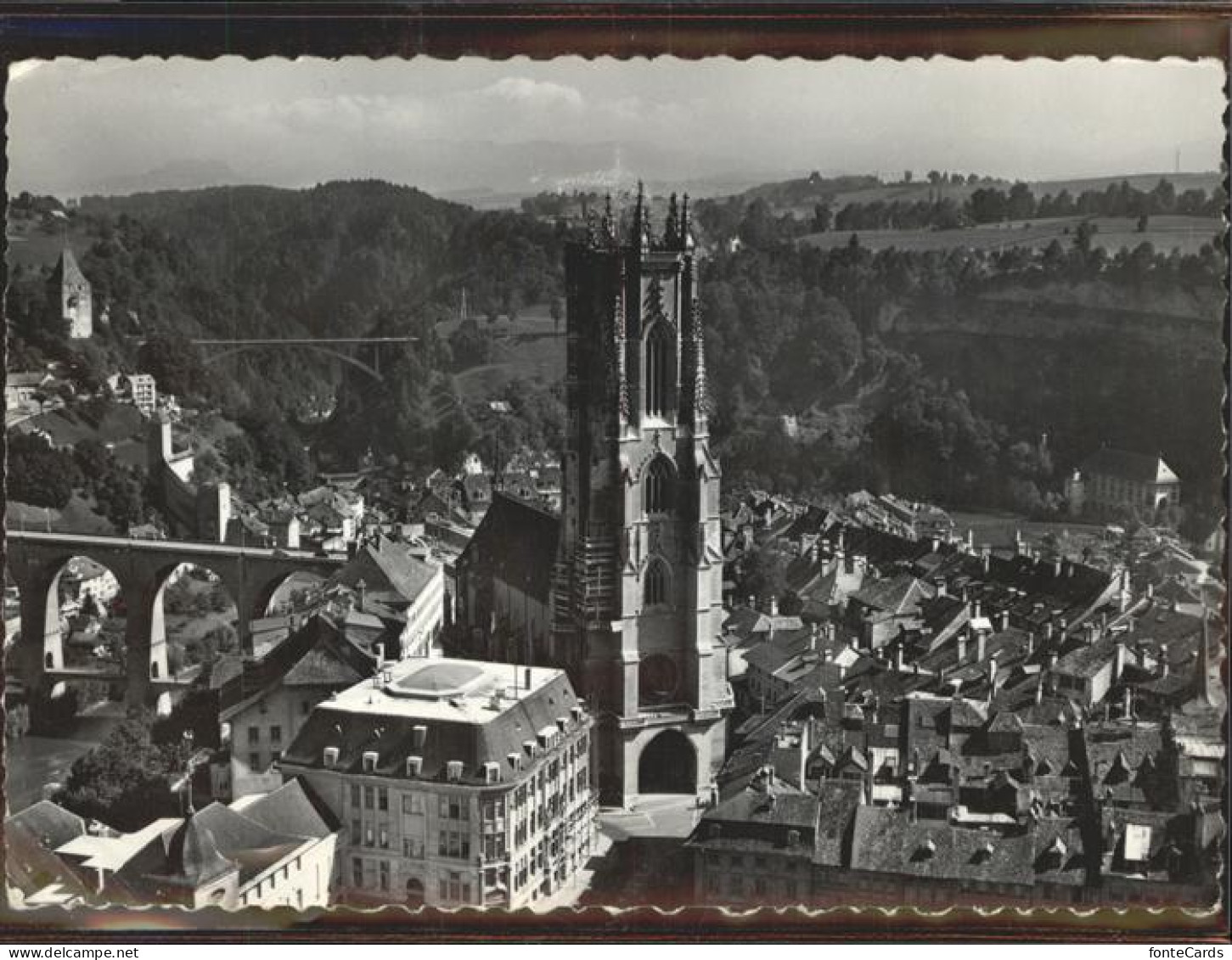 11309906 Fribourg FR En Avion Au Dessus De Fribourg Fribourg - Andere & Zonder Classificatie