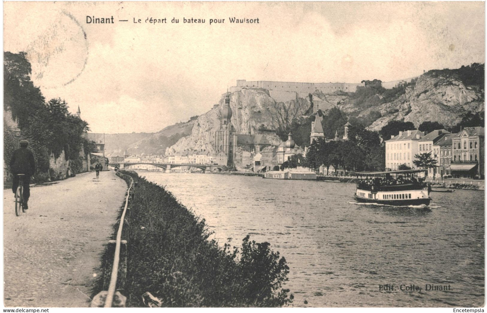 CPA Carte Postale Belgique Dinant Départ Du Bateau Pour Waulsort 1912 VM80681 - Dinant