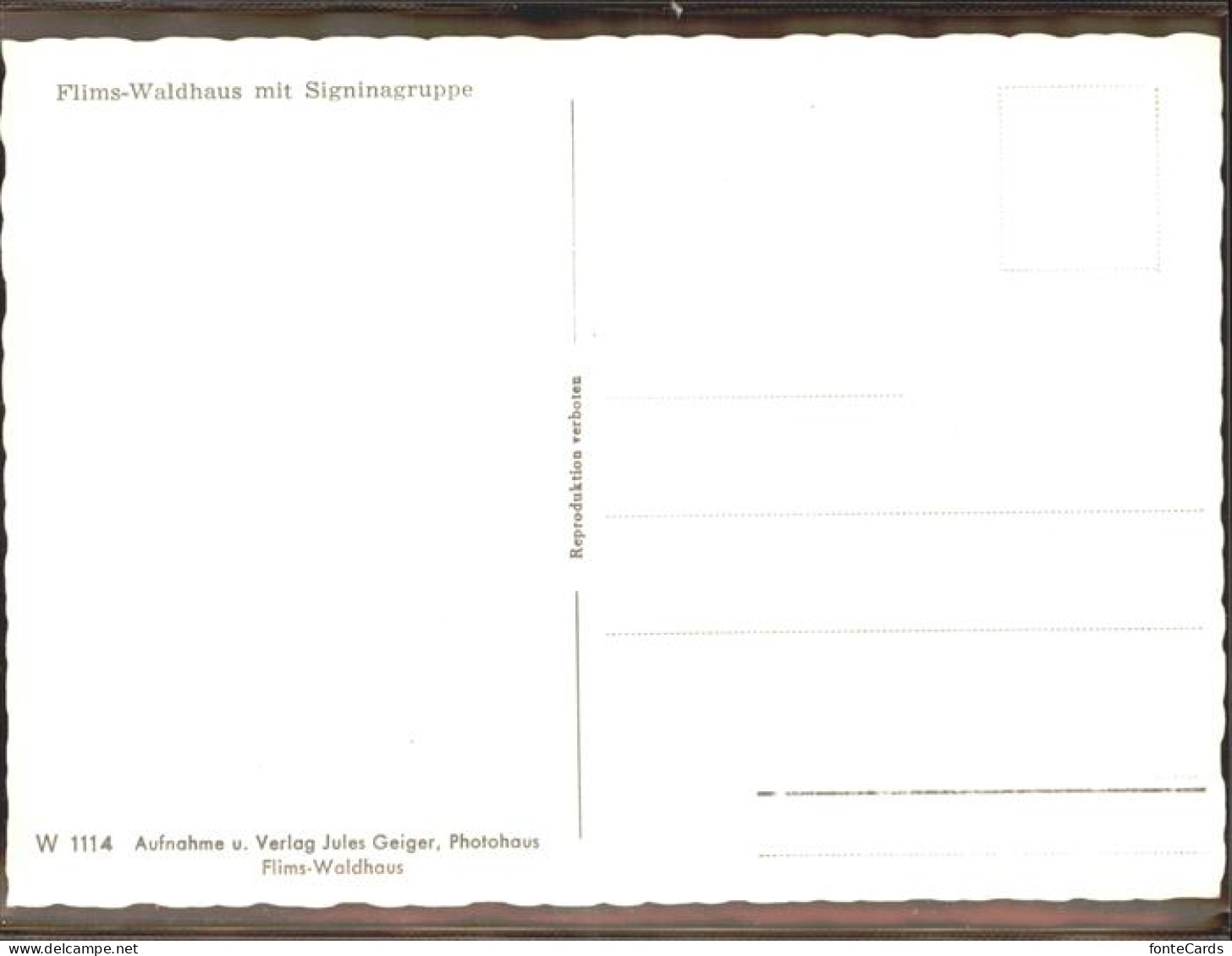 11309838 Flims Waldhaus Flims Waldhaus Mit Signinagruppe Flims Waldhaus - Altri & Non Classificati