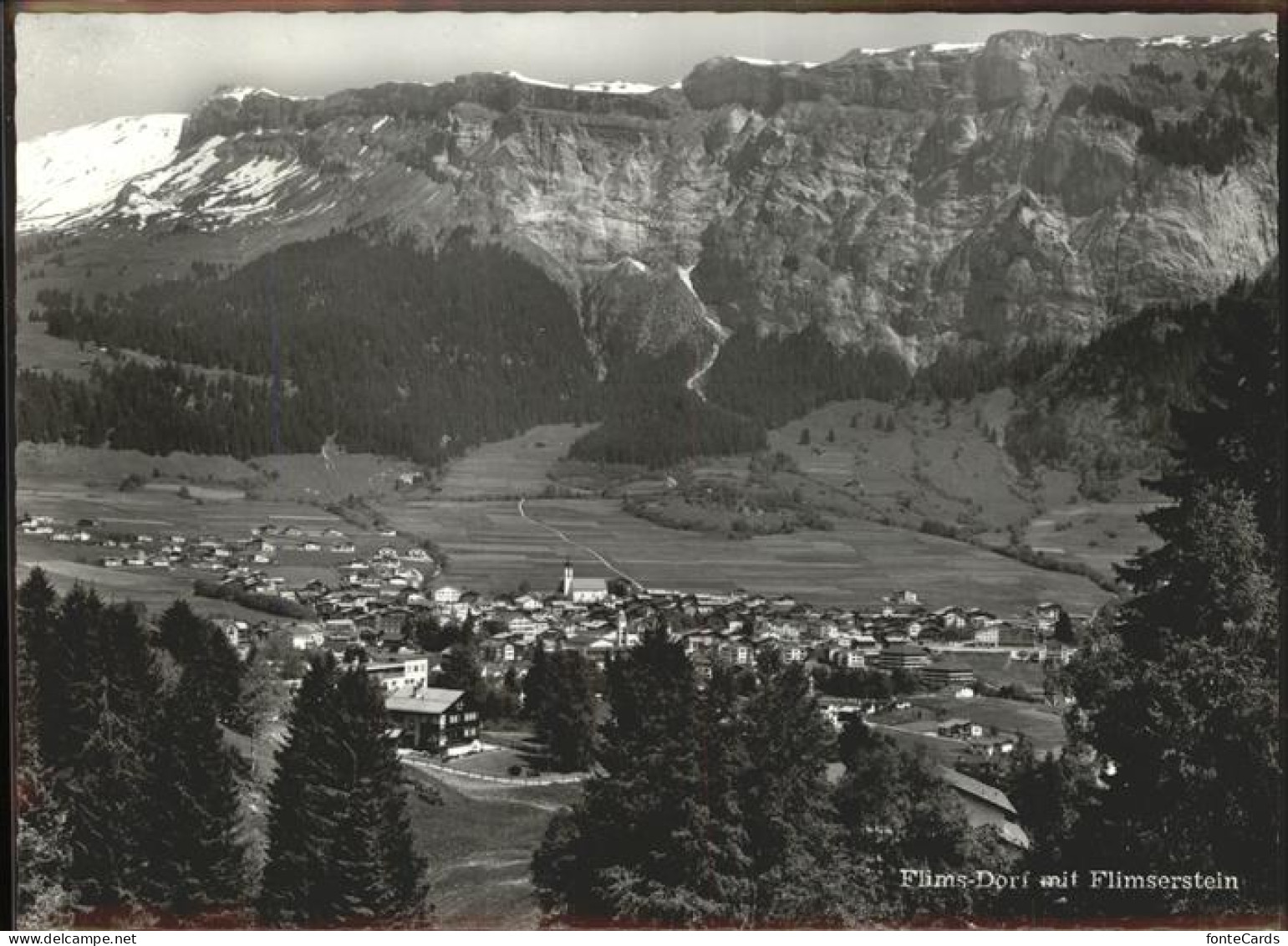 11309836 Flims Dorf Ortsansicht Mit Flimserstein
 Flims Dorf - Autres & Non Classés