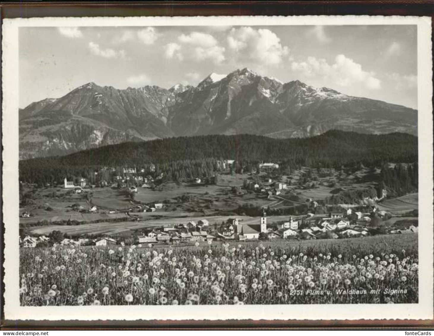 11309832 Flims Waldhaus Ortsansicht Mit Signina
 Flims Waldhaus - Andere & Zonder Classificatie