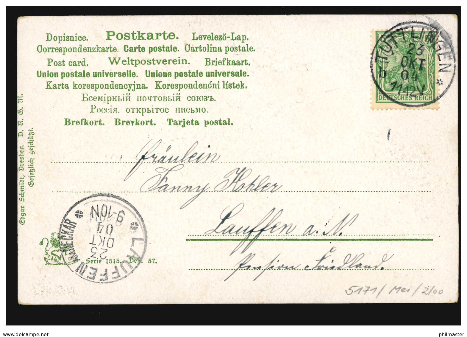 Ansichtskarte Vornamen: Fanny, Wehrmauer Einer Stadt, TUTTLINGEN 23.10.1904 - Firstnames