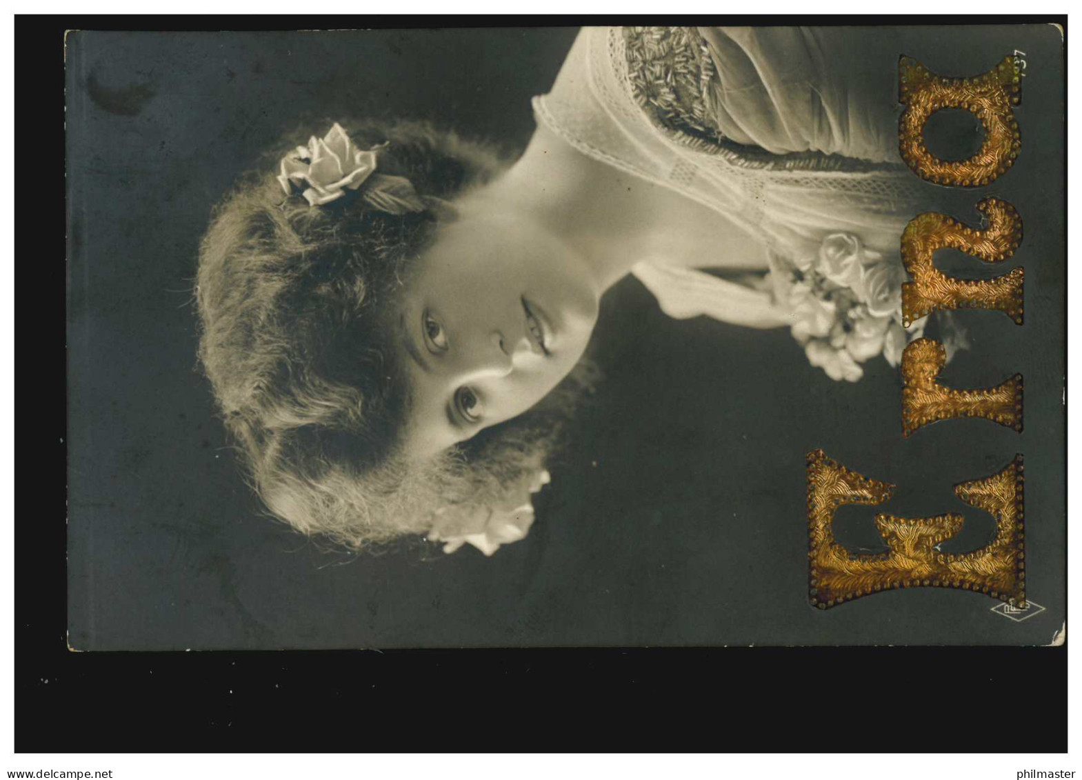 Ansichtskarte Vornamen: Erna, Frauenbildnis, HAMBURG 22.8.1912 - Firstnames