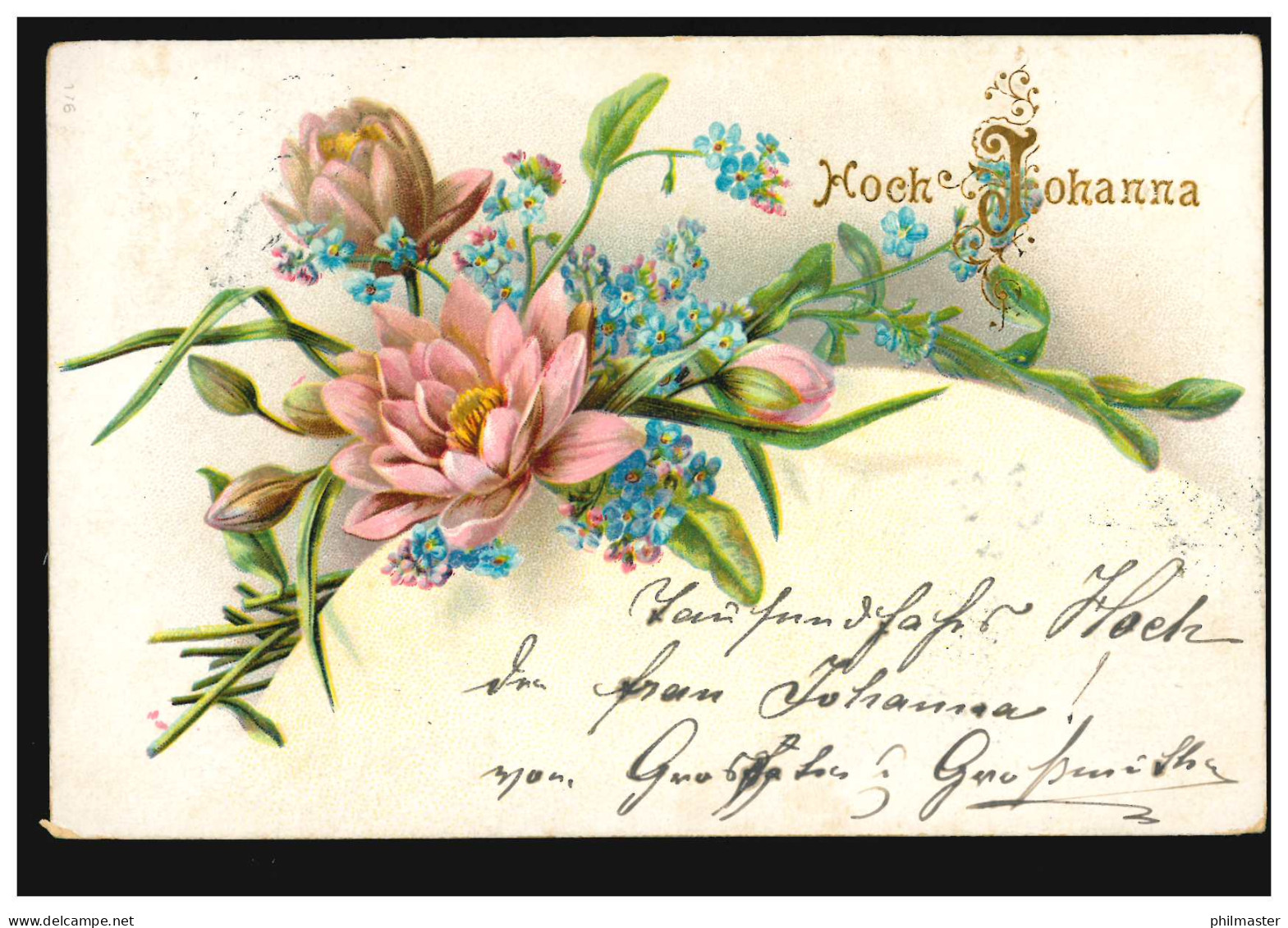 Ansichtskarte Vornamen: Johanna, Blumen, Ortspostkarte WIEN 22.5.1900 - Prénoms