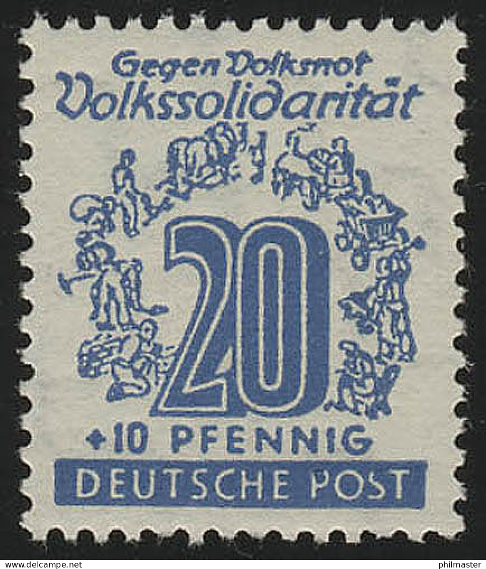SBZ 146Y Volkssolidarität 20 Pf, Blau, ** - Postfris