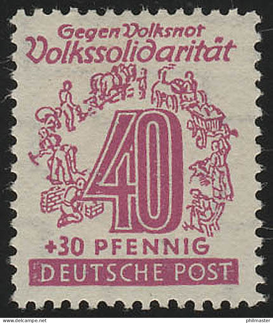 SBZ 148Ya Volkssolidarität 40 Pf, Karminlila, ** - Mint